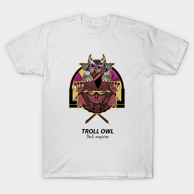 Dark Magician Troll Owl T-Shirt by Unestore